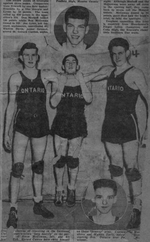 Ontario High (Wayne Central) Basketball History 1938