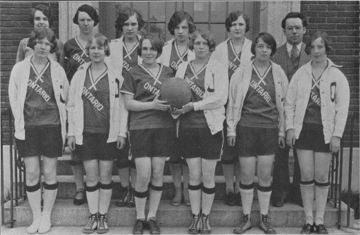 ONTARIO HIGH BASKETBALL HISTORY  1929  O.H.S. Girls
