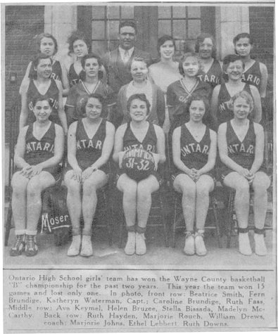 1932 Ontario High School Girls Basketball