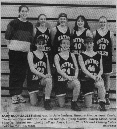 Wayne Central Basketball History 1996 (Girls)